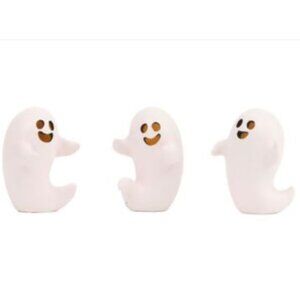 🎃 Halloween RACHEL ZOE 3pk Led Ghosts Light Up Pink Figurines Set